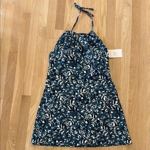 NWT Garnet Hill Floral Halter Swim Dress